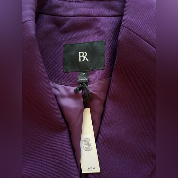 Banana Republic Lido Sculpted Wool Blazer Size 2 Deep Purple NWT - Picture 5 of 16